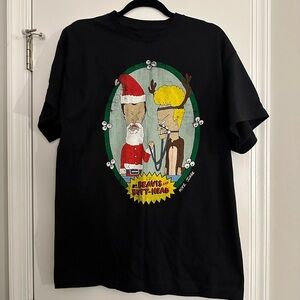 Christmas Beavis and Butthead Graphic T-shirt